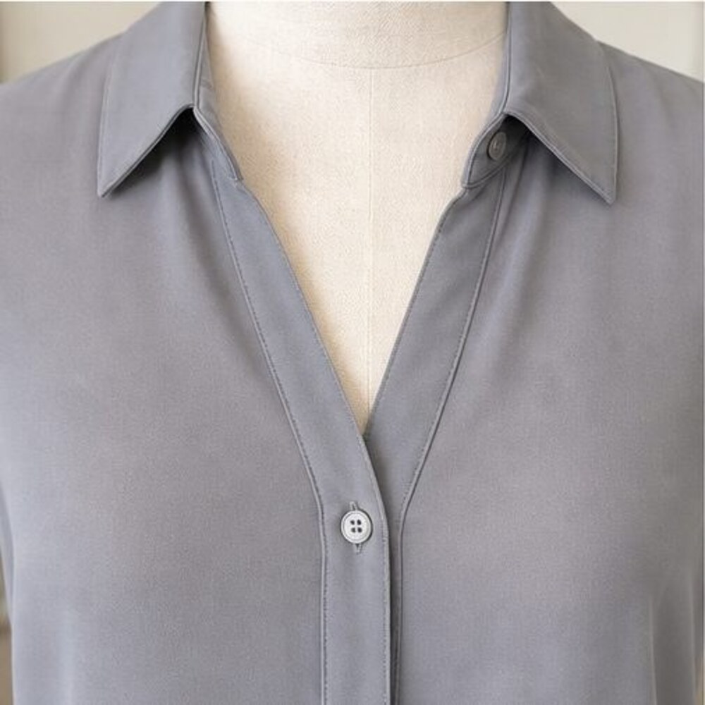 Gray Ruffle Blouse - Picture 4 of 6